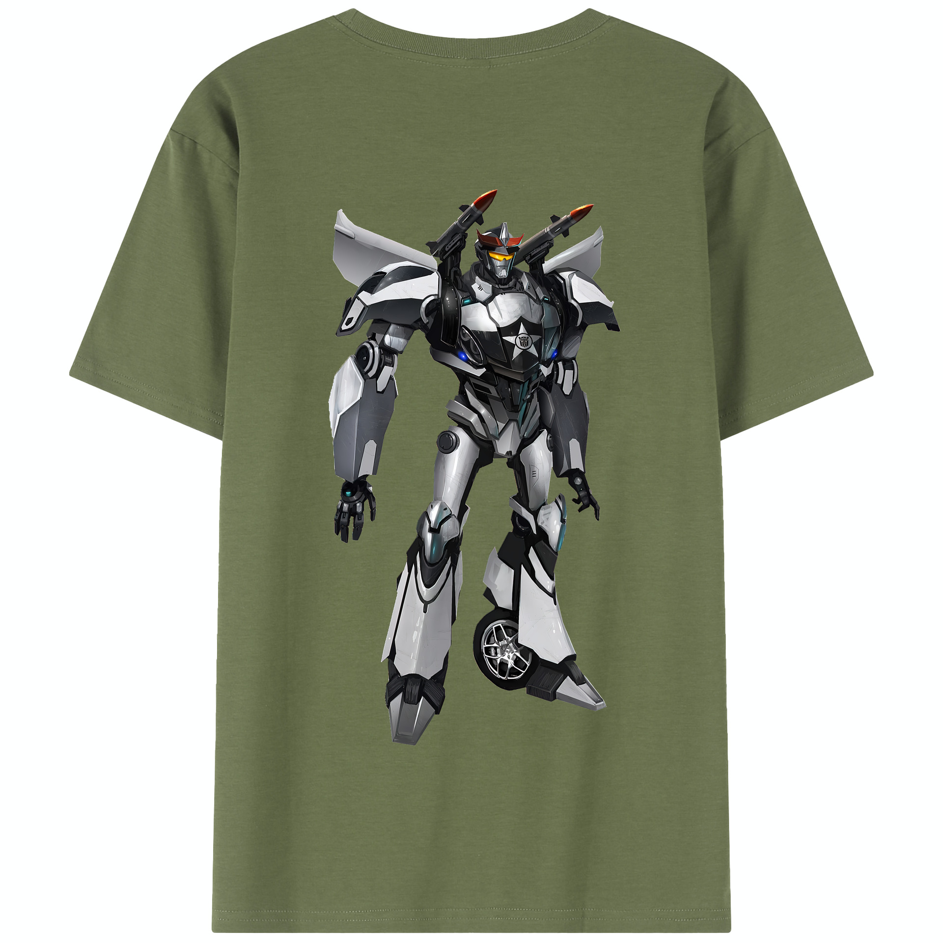（画像用） Transformers トランスフォーマー 綿100％半袖Tシャツ（背面プリント）